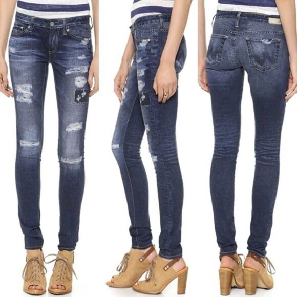 ** NEW AG Digital Luxe Ultra Soft Super Skinny Jeggings Size 30 - Picture 2 of 8